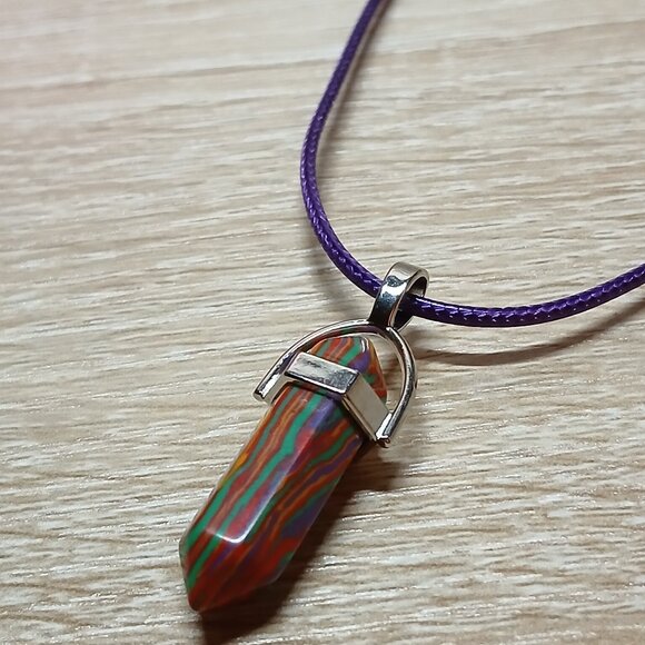 NWOT Fashion Necklace Multi Color Crystal Pendant Jewelry #36 - Picture 1 of 7